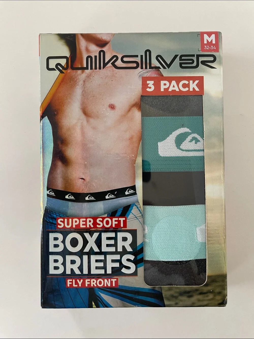 NWT Lot of 3 Quiksilver Men's Boxer Briefs 3-Packs Size Medium (9 Pairs Total!)